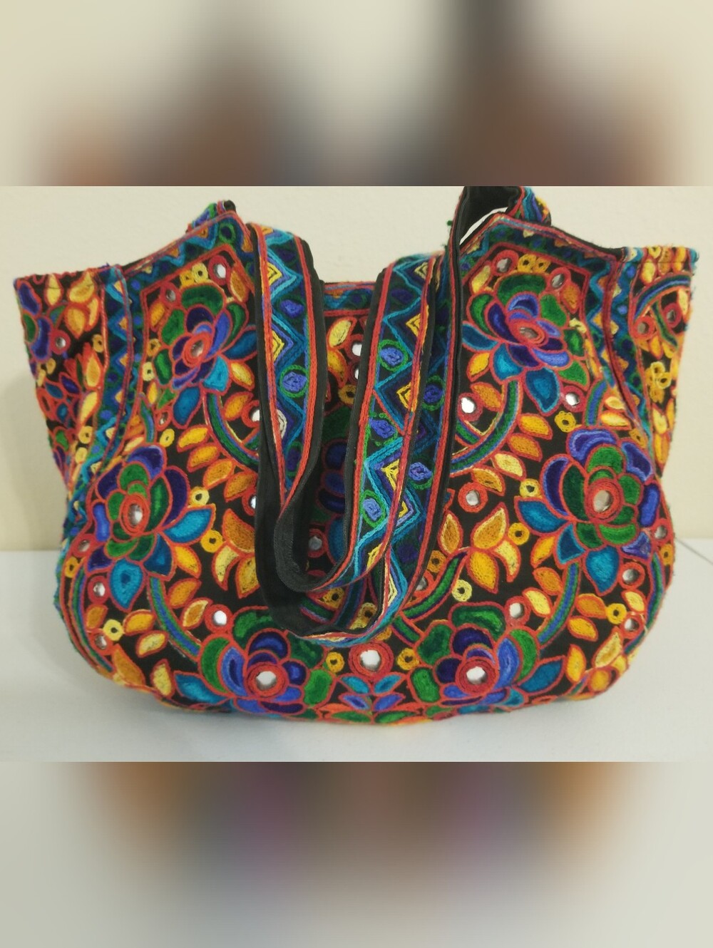 Handmade Bag Zipper Tote Ethnic Pakistani